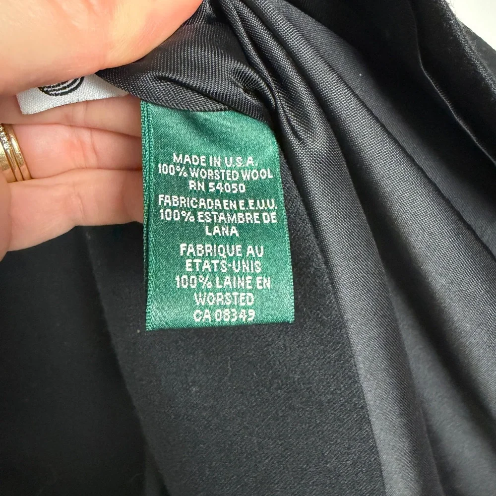 Lauren Ralph Lauren Wool Black Patch Blazer - Picture 5 of 5